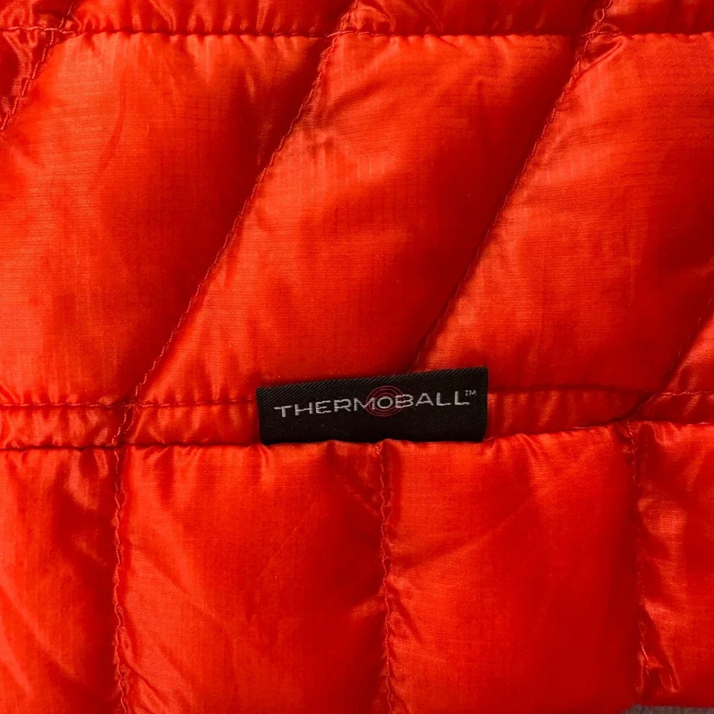 The North Face Jacket Mens Small Orange‎ ThermoBall Puffer Zip Up Captain Morgan
